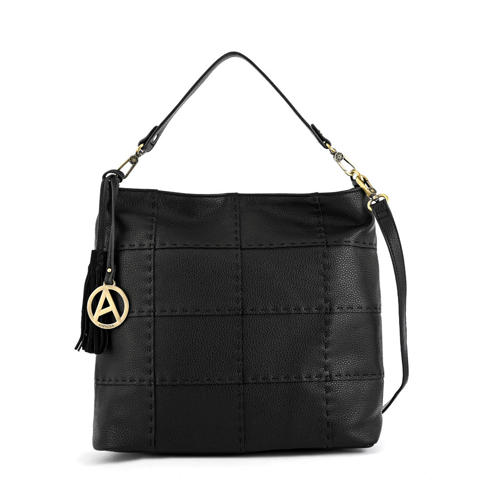 Cartera tote corte recto robin grande negro