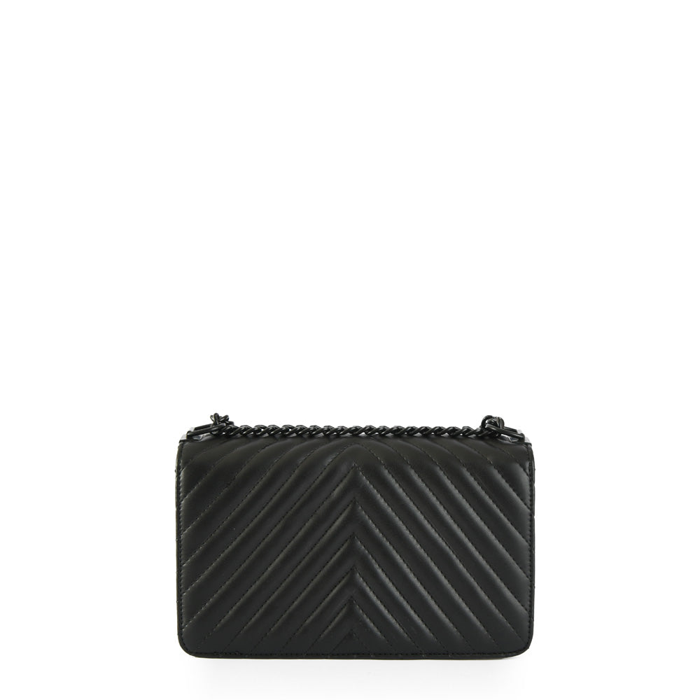 Cartera bandolera con tapa muller pequeña negro