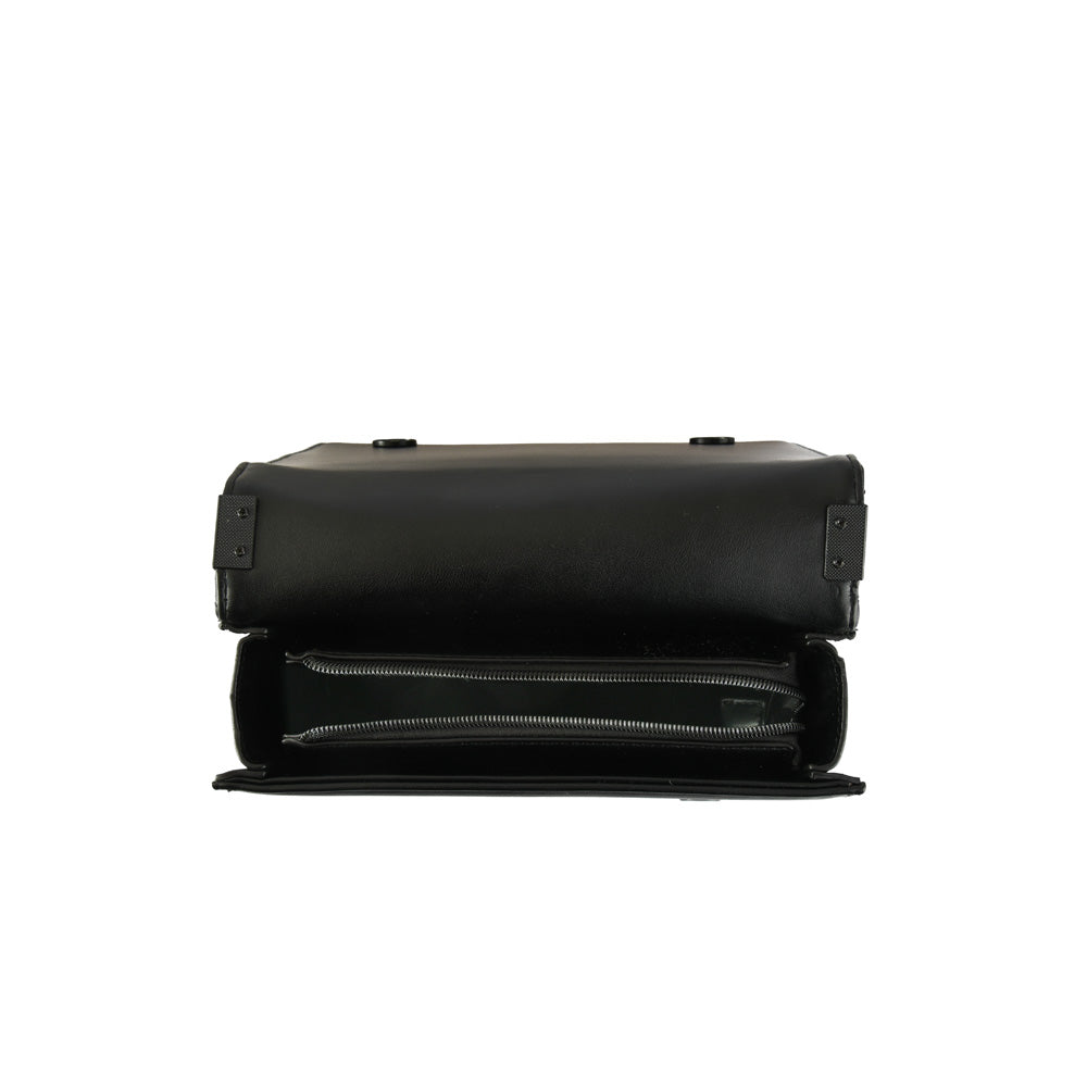 Cartera bandolera con tapa muller pequeña negro