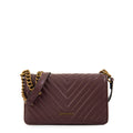 Cartera bandolera con tapa muller mediana burdeo