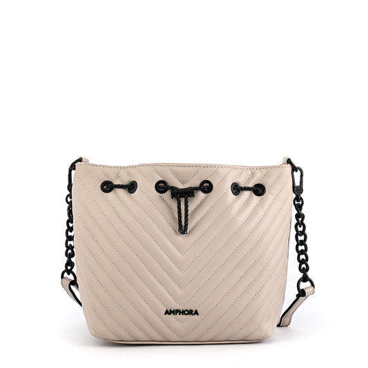 Cartera bandolera mediana muller blanco crudo