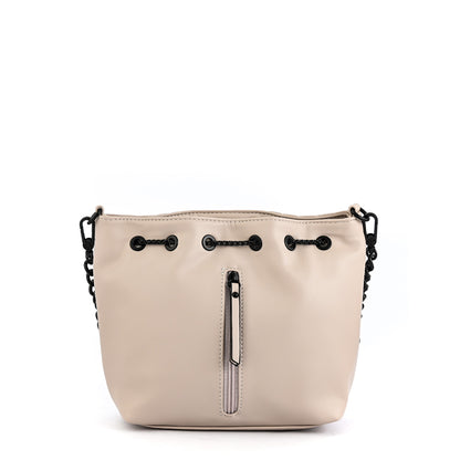 Cartera bandolera mediana muller blanco crudo