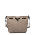 Cartera bandolera muller mediana plateado oscuro