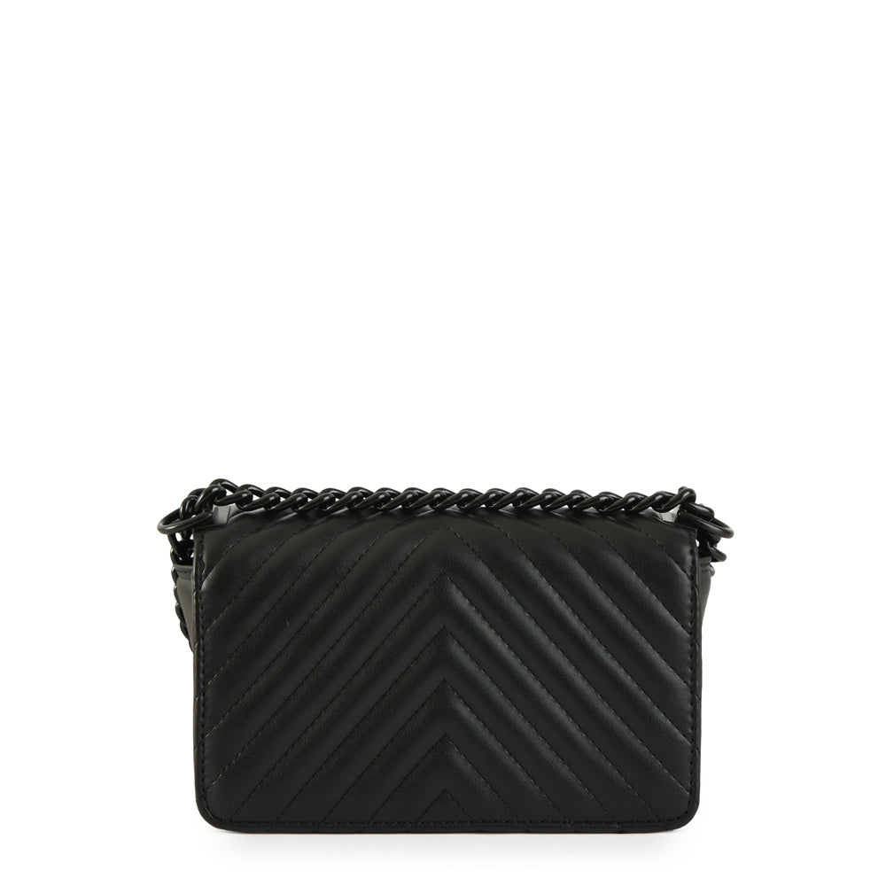 Cartera bandolera con tapa muller mediana negro