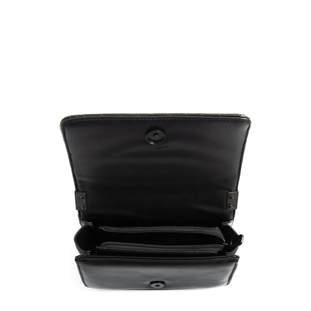 Cartera bandolera con tapa pequeña muller Negro especial