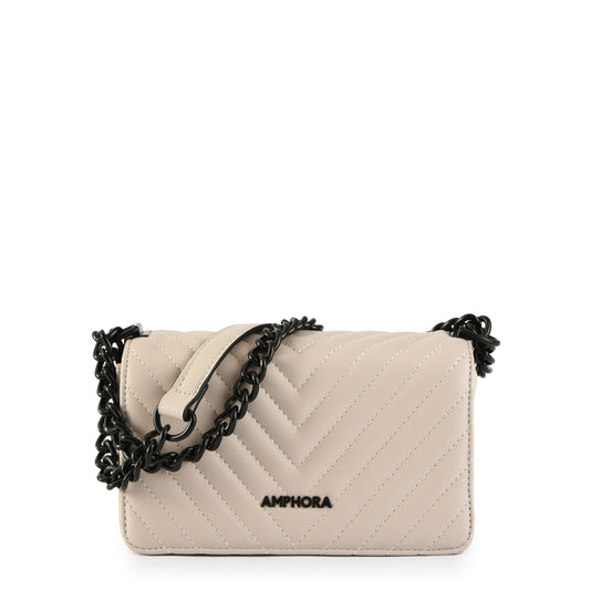 Cartera bandolera pequeña muller blanco crudo