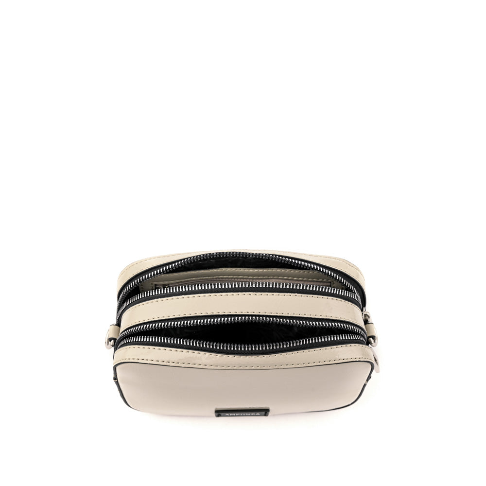 Cartera bandolera marguerite mediana blanco crudo