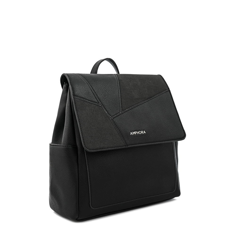 Mochila con tapa amira mediana negro