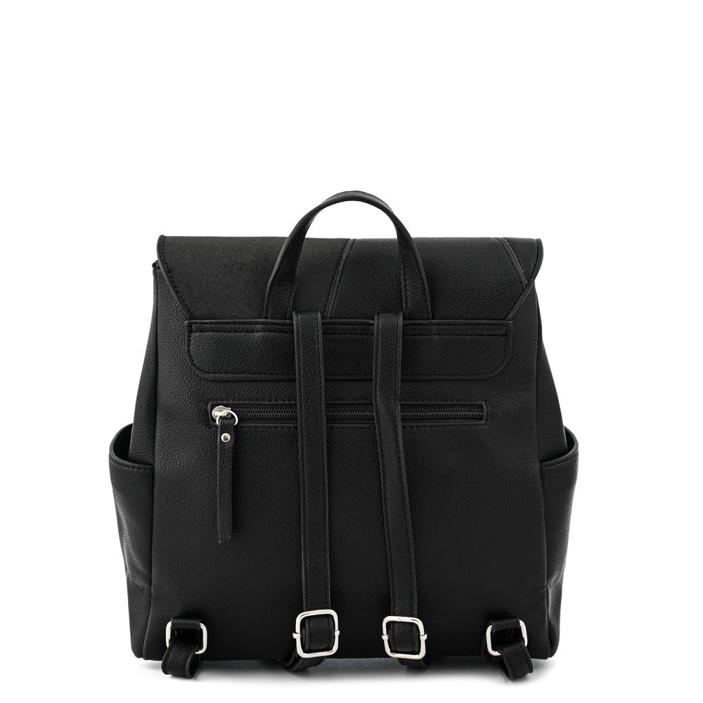 Mochila con tapa amira mediana negro