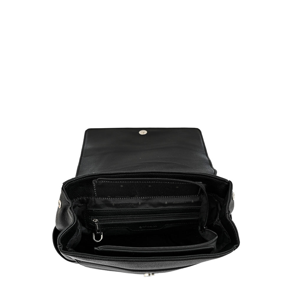 Mochila con tapa amira mediana negro