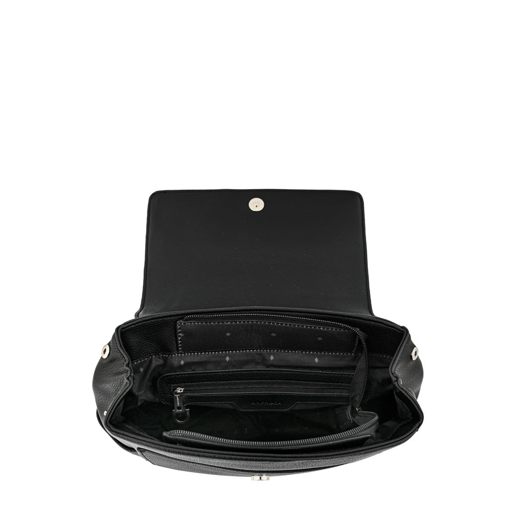 Mochila con tapa amira mediana negro especial