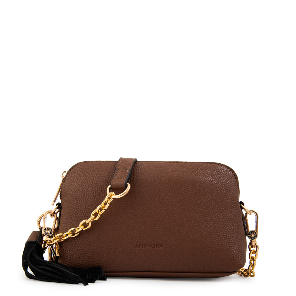 Cartera bandolera ingrid mediana café