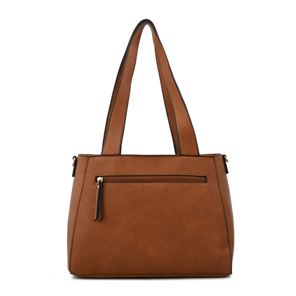 Cartera tote jane grande café medio