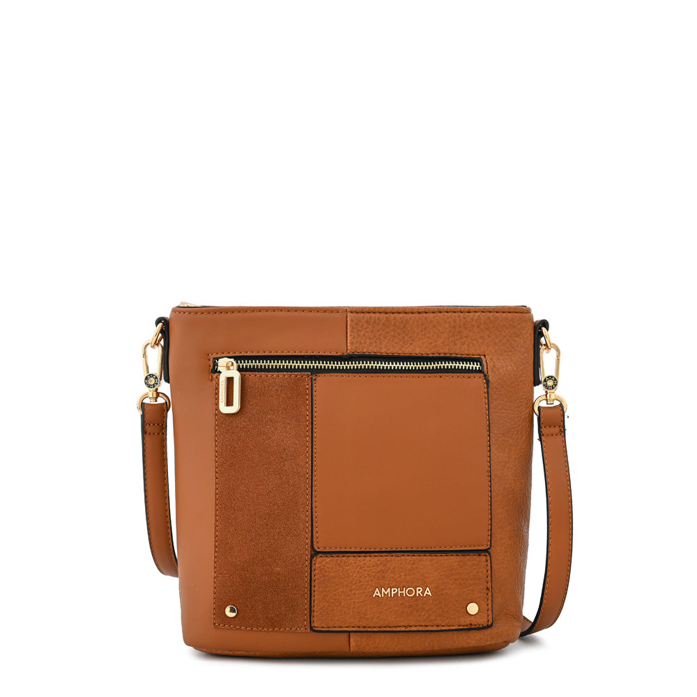 Cartera bandolera jane mediana café medio