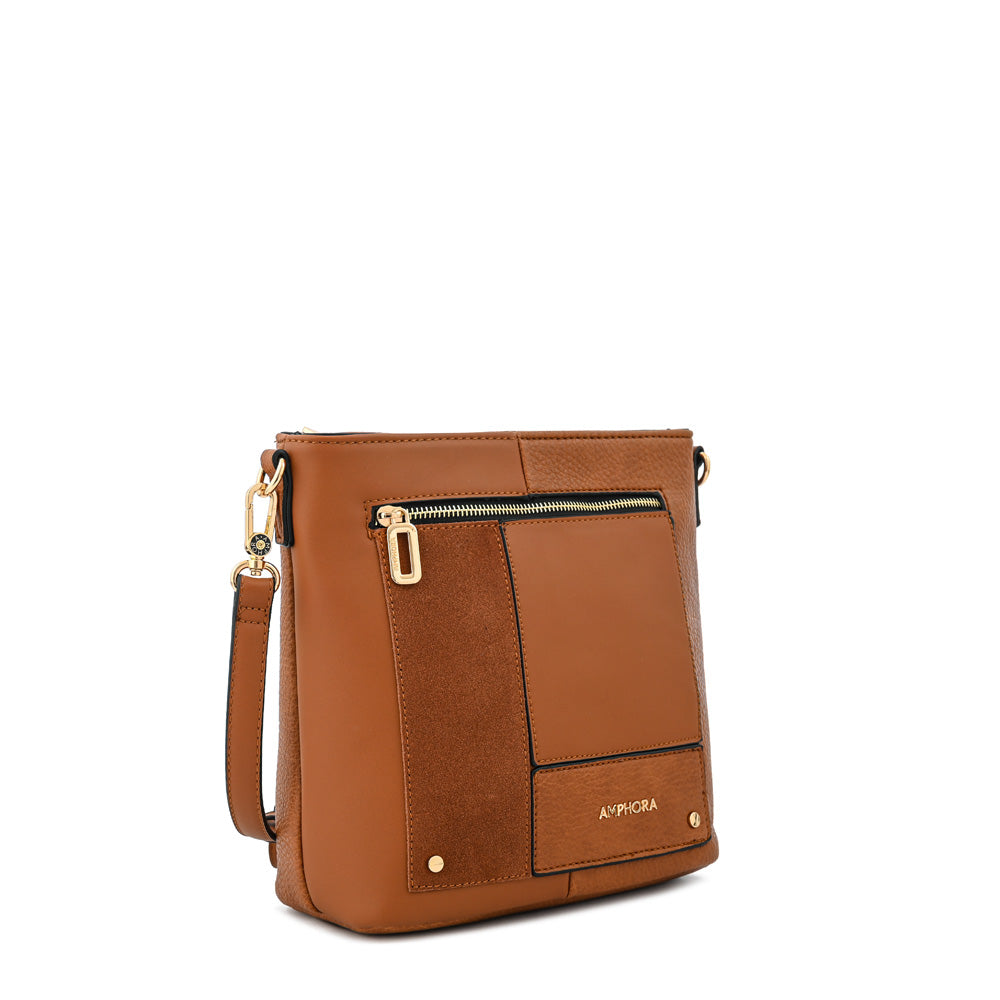 Cartera bandolera jane mediana café medio