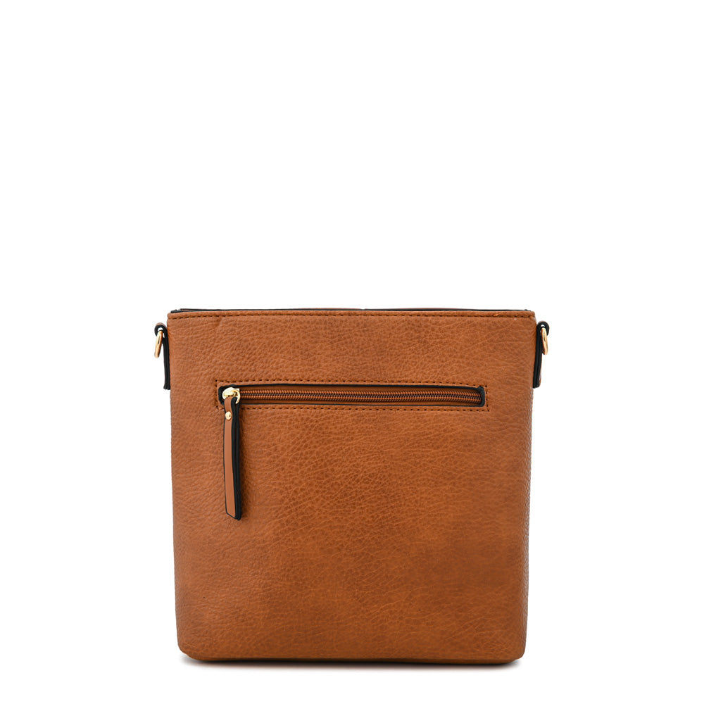 Cartera bandolera jane mediana café medio