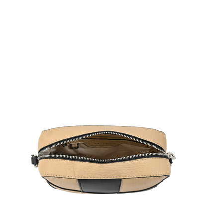 Cartera bandolera mediana lyra beige