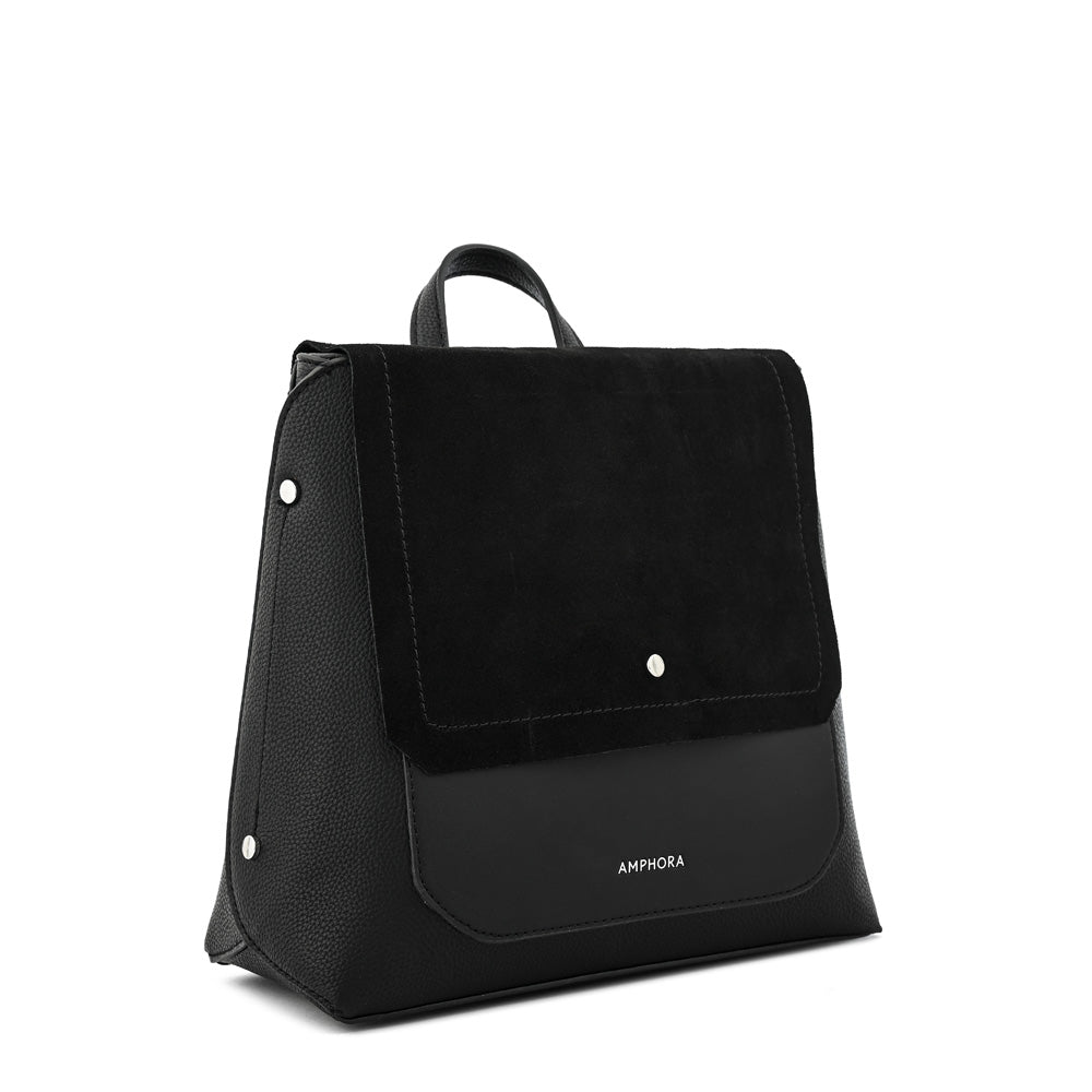 Mochila con tapa becca mediana negro