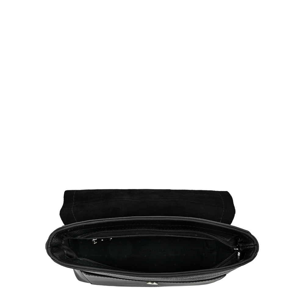 Mochila con tapa becca mediana negro