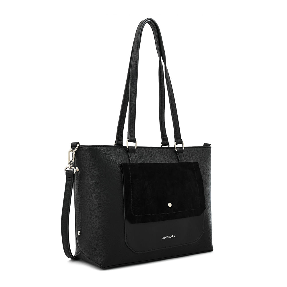 Cartera tote becca mediana negro