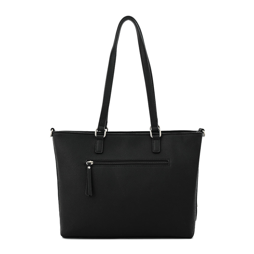 Cartera tote becca mediana negro
