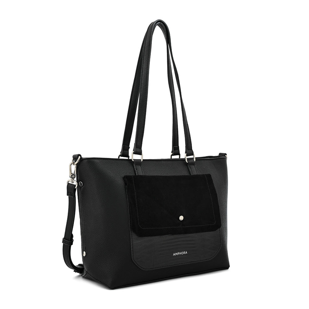 Cartera tote becca mediana negro especial