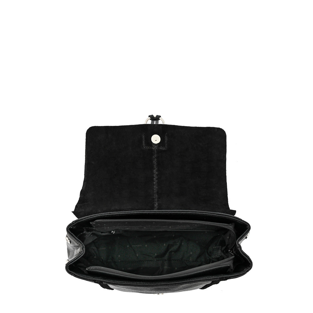 Mochila con tapa daila mediana negro