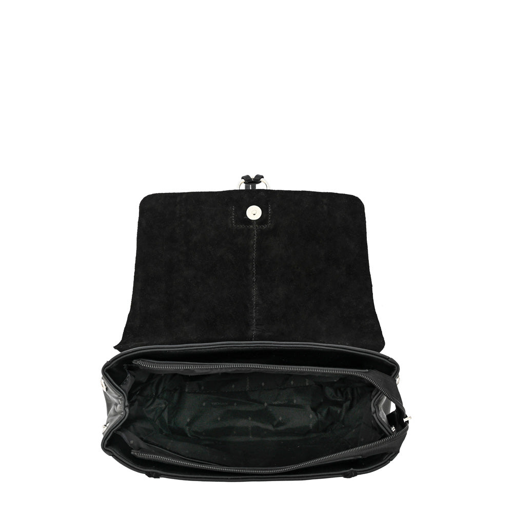 Mochila con tapa daila mediana negro especial
