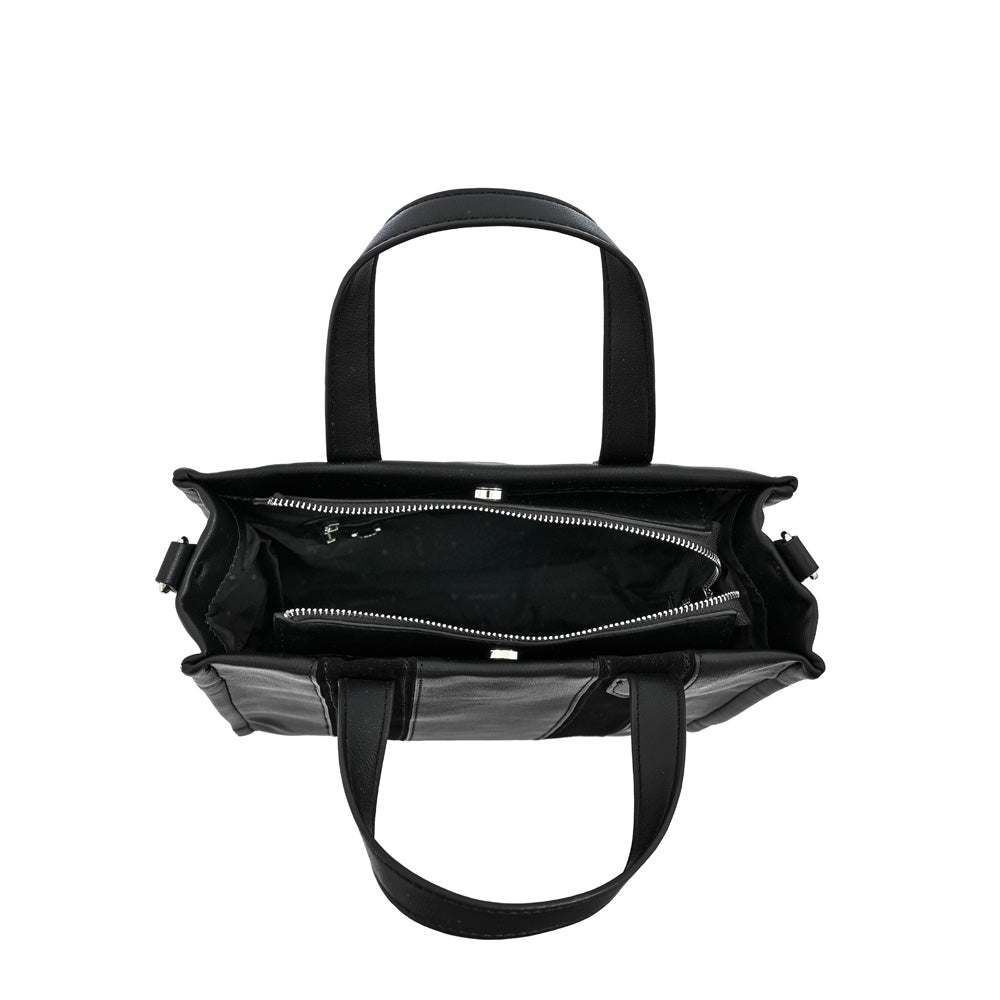 Cartera tote tres divisiones ilana mediana negro