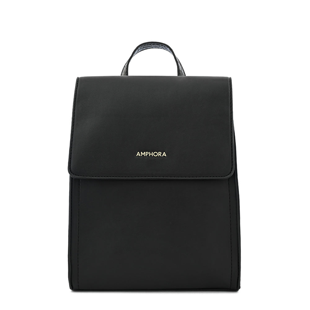 Mochila con tapa mediana nila
