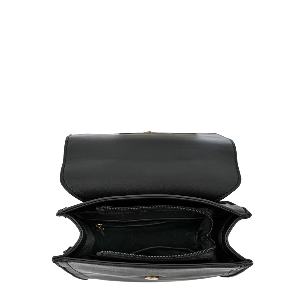 Mochila con tapa nila mediana negro