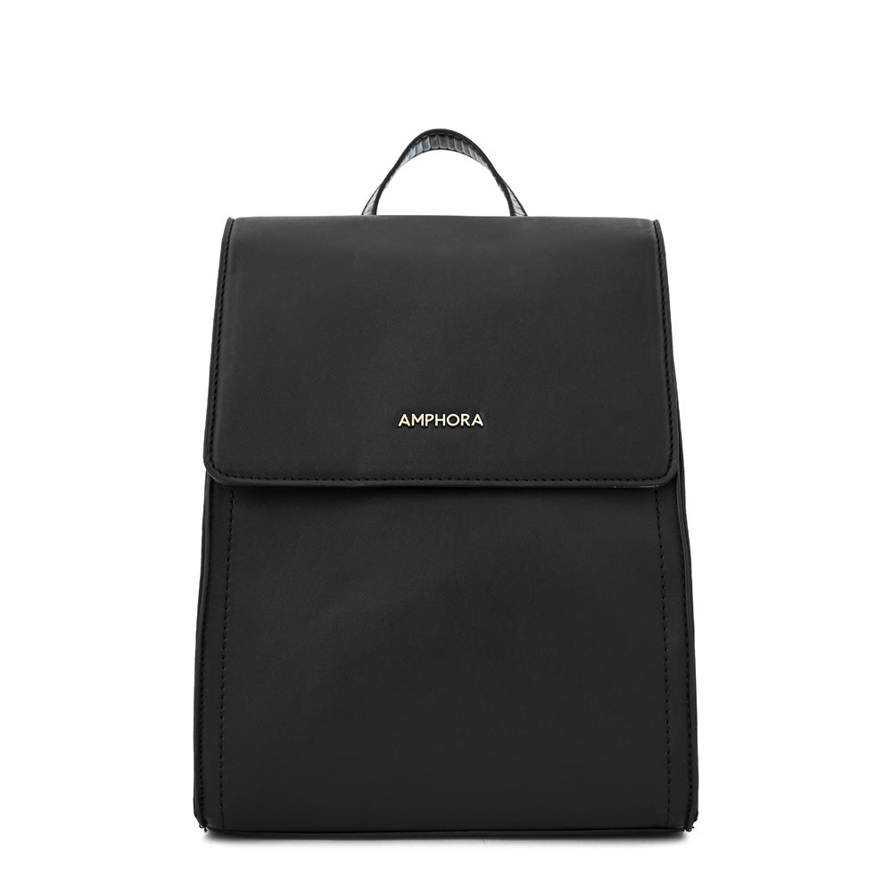 Mochila con tapa mediana nila