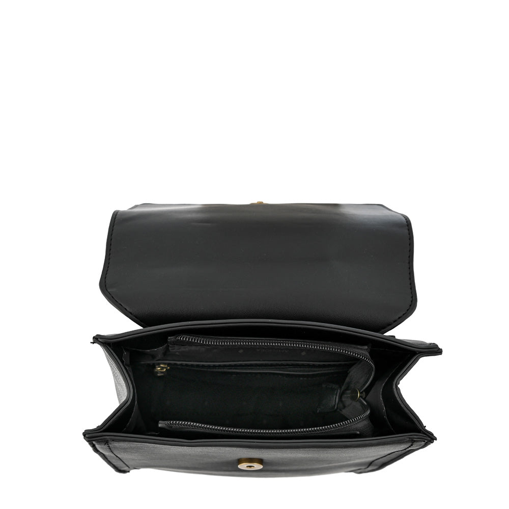 Mochila con tapa nila mediana negro especial