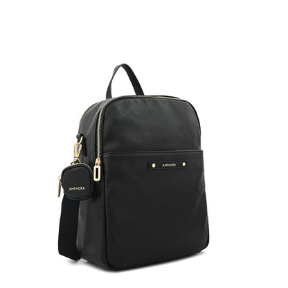 Mochila porta notebook mediana mei negro texturizado