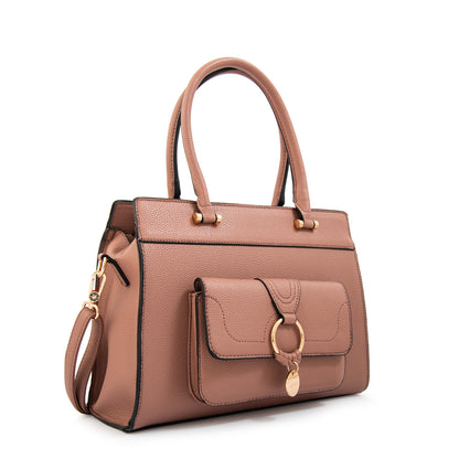 Cartera tote marla grande rosa viejo