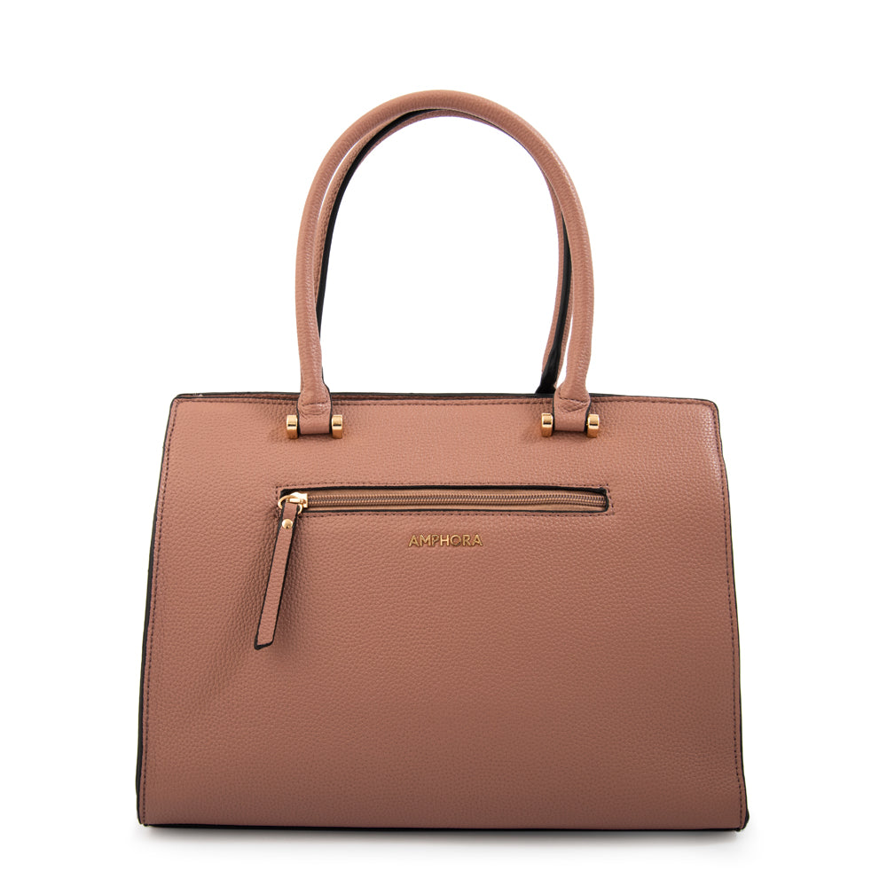 Cartera tote marla grande rosa viejo