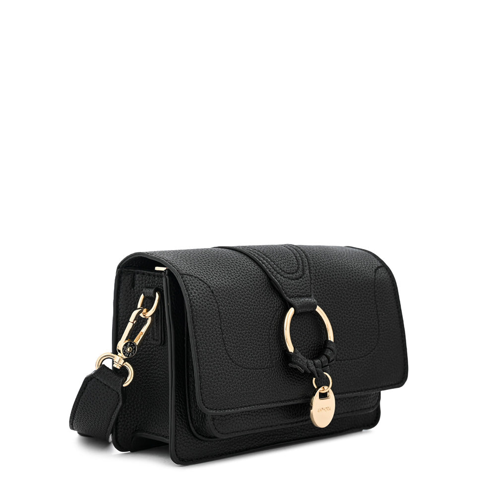 Cartera bandolera con tapa marla pequeña negro