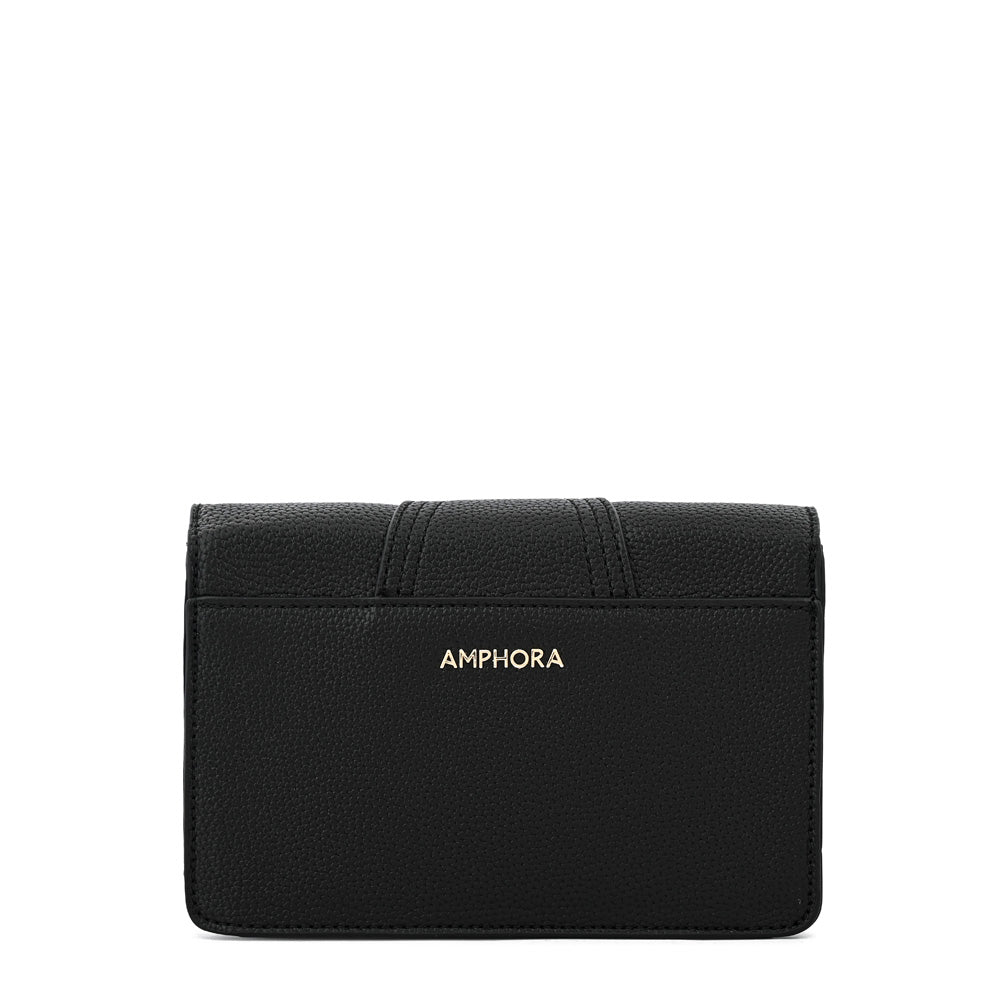 Cartera bandolera con tapa marla pequeña negro