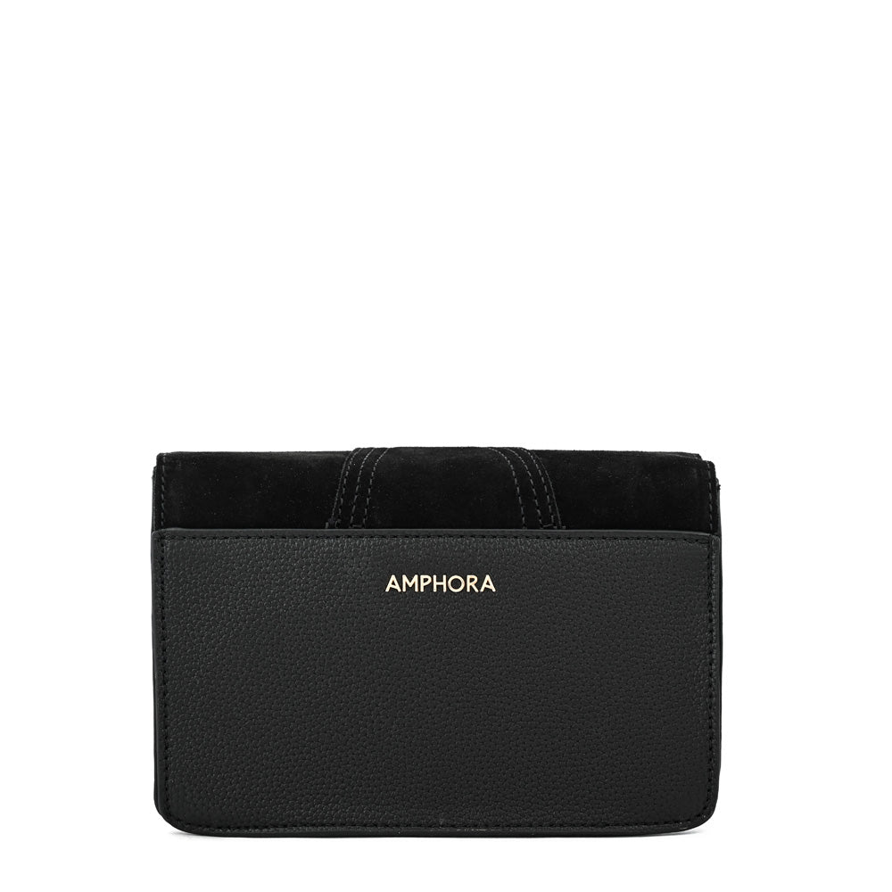 Cartera bandolera con tapa marla pequeña negro especial