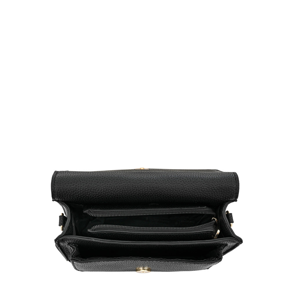 Cartera bandolera con tapa marla pequeña negro especial