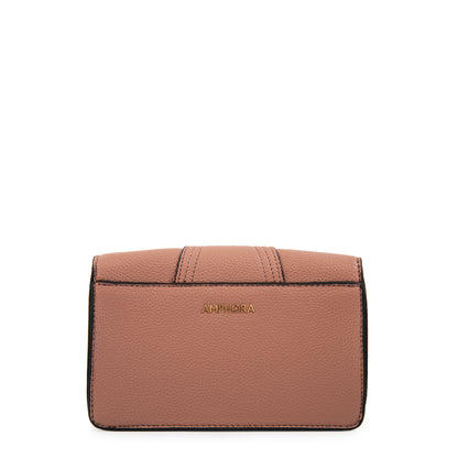 Cartera Bandolera con tapa marla pequeña rosa viejo