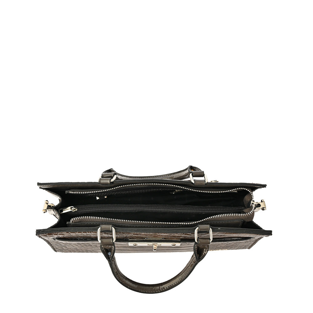 Cartera tote julia mediana taupe oscuro