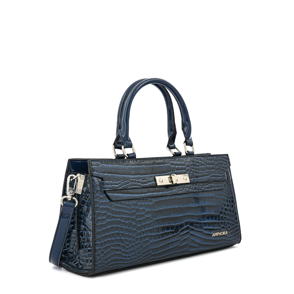 Cartera tote julia mediana azul oscuro