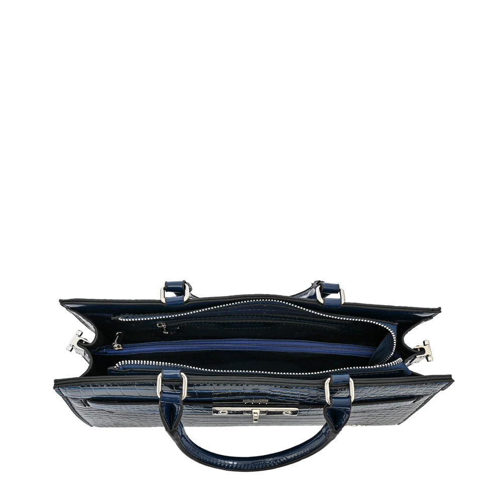 Cartera tote julia mediana azul oscuro