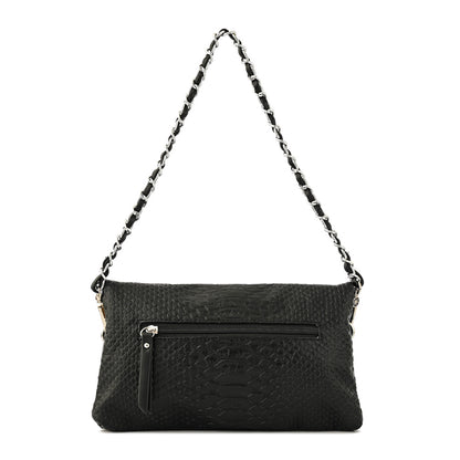 Cartera bandolera con tapa mediana alvar negro