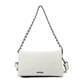 Cartera bandolera con tapa alvar mediana blanco