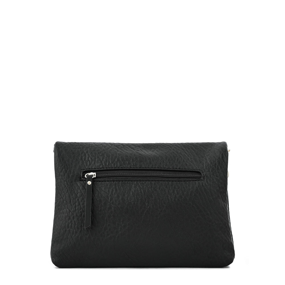 Cartera bandolera con tapa valita mediana negro