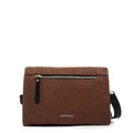Cartera bandolera con tapa valita mediana café