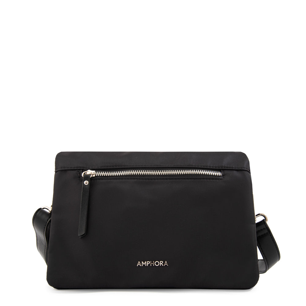 Cartera Bandolera con tapa valita mediana negro especial