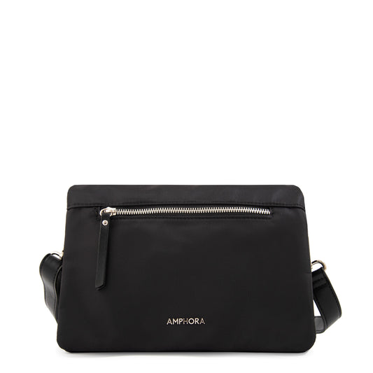 Cartera Bandolera con tapa valita mediana negro especial